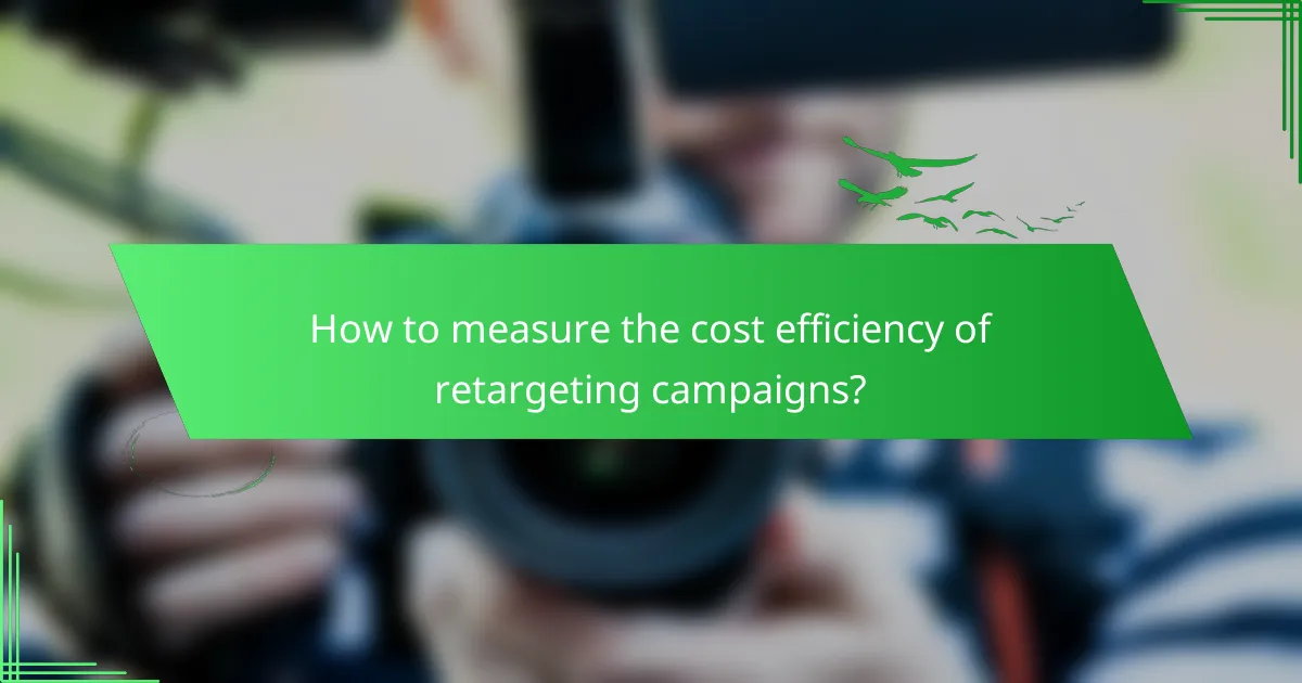 How to measure the cost efficiency of retargeting campaigns?